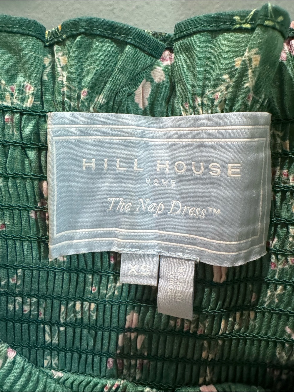 Hill House nap dress emerald trellis xs - Picture 2 of 4